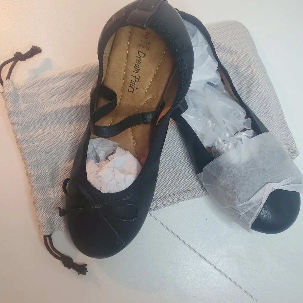 Dream Pairs Girls Black Mary Jane Ballet Flats Bow Dress Shoes KKUMFA2502 Size 2